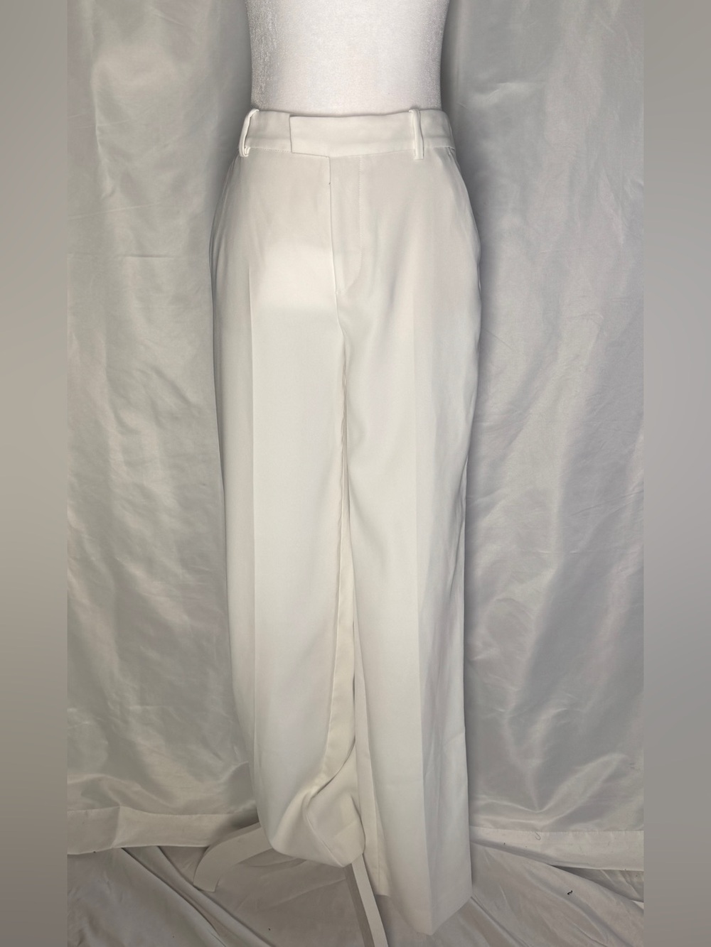 Zara White Wide Leg Dress Pants Women’s Small High Rise Trouser Pants